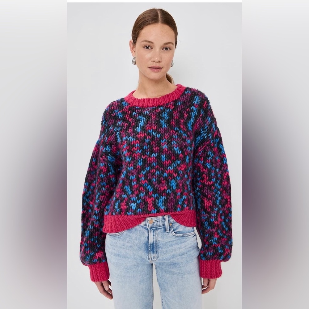MOTHER Pink and Blue Knit Women's Sweater